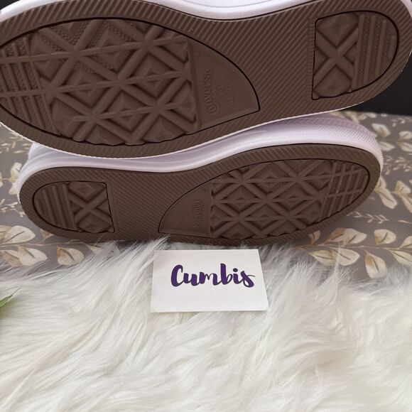 Converse by YOU Chuck Taylor All Star Hi Top Move Shoes Size Women' 7 Tan/ White - Picture 8 of 9